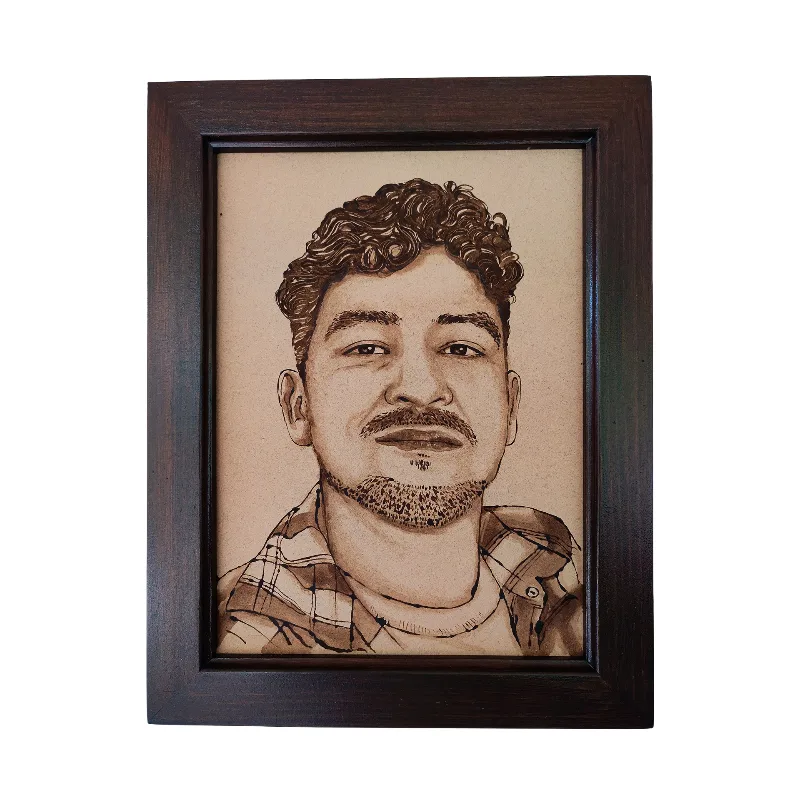 Retrato en Café Real 30 x 40 cm